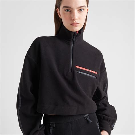 prada zip top|Prada linea rossa sweatshirt.